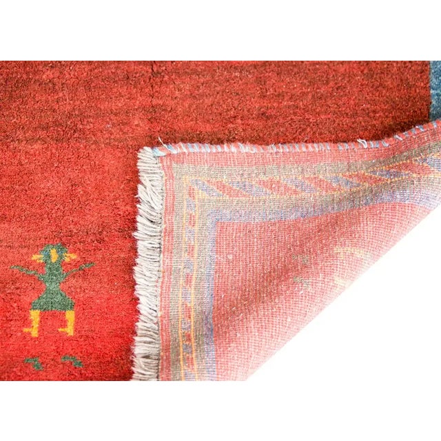 Late 20th Century Vintage Gabbeh Rug For Sale - Image 10 of 12