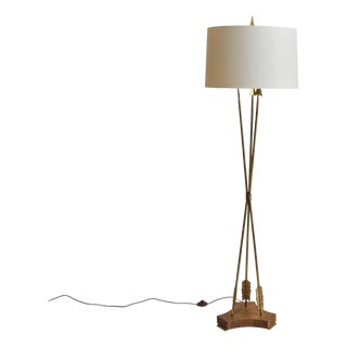 1950s French Brass Arrow Floor Lamp by Marcel Guillemard For Sale