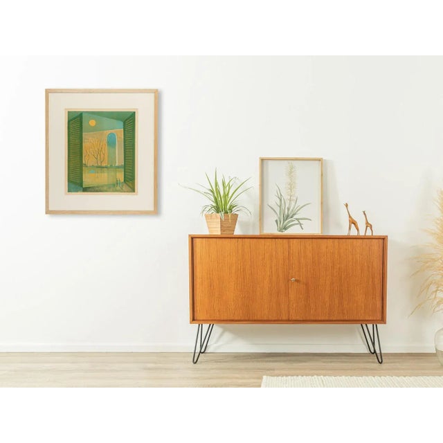 Sven jonson "lake". Calm lake in the evening sun with various shadows and reflections. Color lithograph on thick paper....