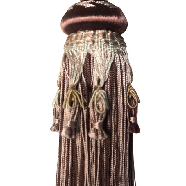 Baroque Large Mocha/Chocolate/ Brown Tassels For Sale - Image 3 of 4