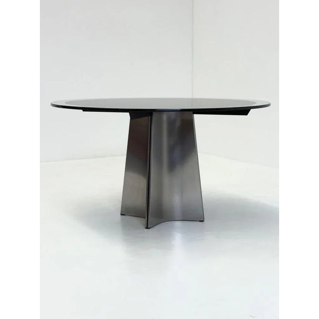 Glass UFO Dining Table attributed to Luigi Saccardo for Arrmet, 1970s For Sale - Image 7 of 15