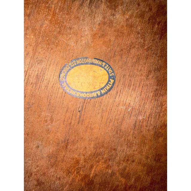 Antique Napoleon III Style Marquetry Clover Form Expandable Occasional Table by Pitkin & Brooks, Chicago For Sale - Image 17 of 17