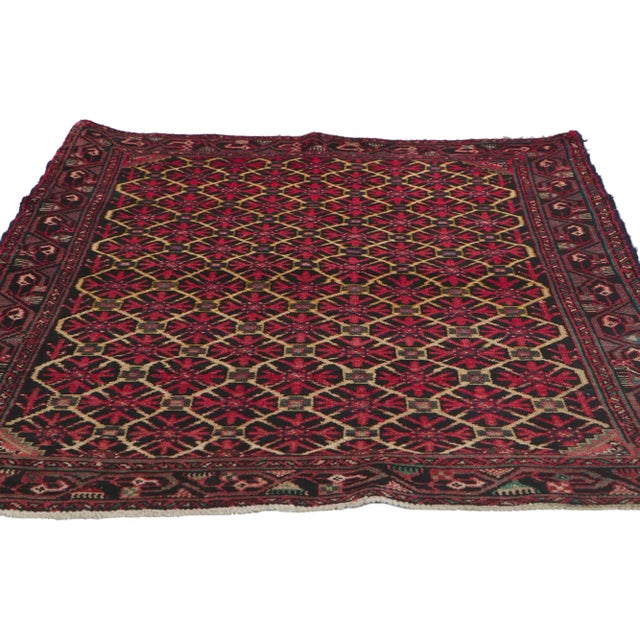 Mid-Century Modern Mid 20th Century Vintage Persian Malayer Rug, 03'02 X 04'09 For Sale - Image 3 of 9