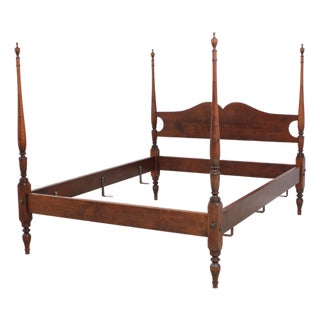 Bench Made Custom Cherry Queen Size Country Poster Bed For Sale