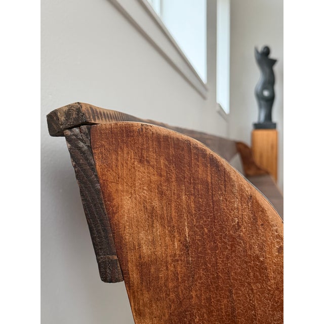 16' Sixteen Feet Long Monumental Amish School House Wood Bench For Sale - Image 10 of 18