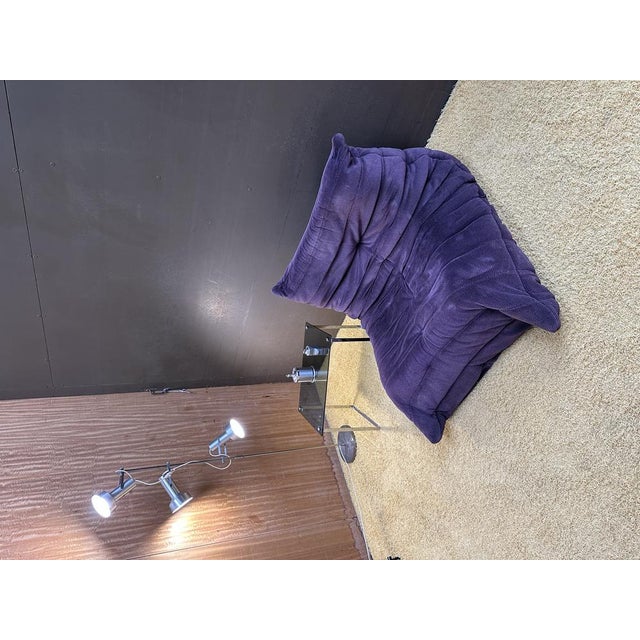 Textile Togo Three-Seater Sofa and Chair by Michel Ducaroy for Ligne Roset, 1980s, Set of 2 For Sale - Image 7 of 8