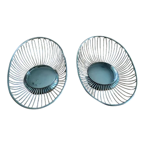 1970s Silver Plate Wire Bread Basket / Bowl- a Pair