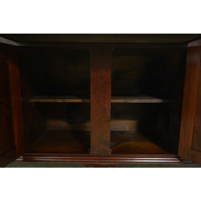 Dr Dimes Primitive Walnut 4 Door Server Buffet For Sale - Image 4 of 18