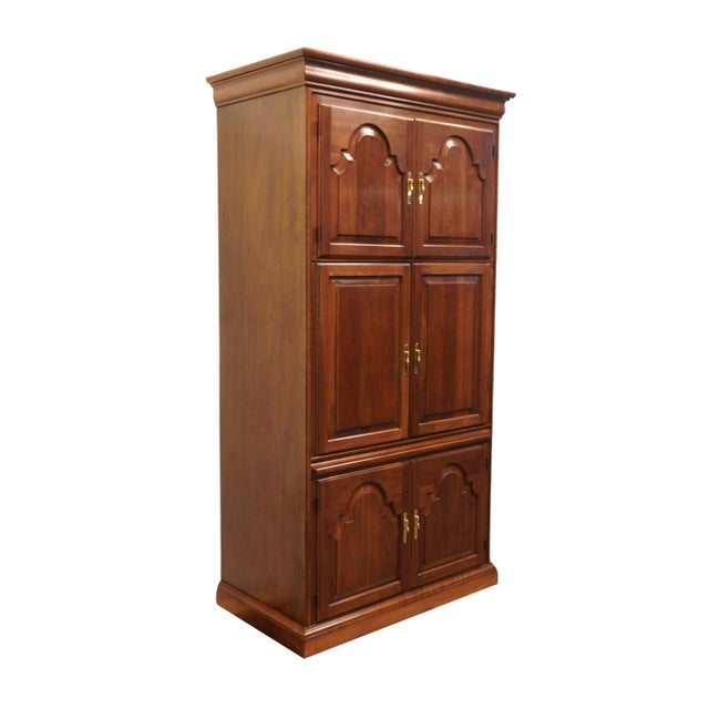 Traditional Harden Furniture Solid Cherry Traditional Style 45" Media Armoire / Wall Unit For Sale - Image 3 of 10