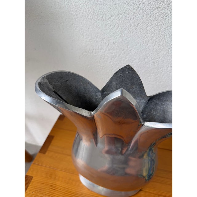 Vintage Vase in Aluminum, 1970s For Sale - Image 6 of 17