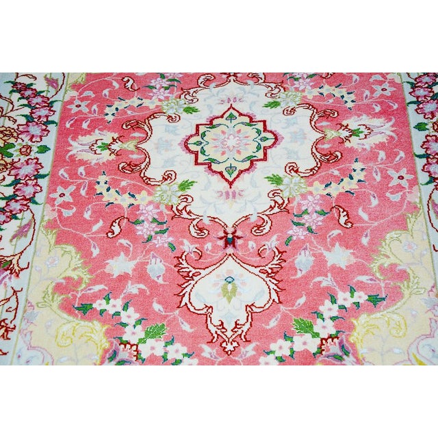 Silk Tabriz Rugs, 1990s, Set of 2 For Sale - Image 6 of 18