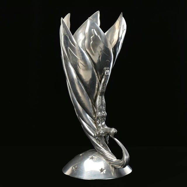 Piero Figura Pewter Wine Chiller Vase Centerpiece for Neiman Marcus For Sale - Image 4 of 15