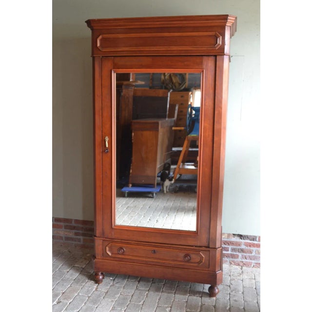 Brown 19th Century Mahogany Mirror Cabinet, 1880s For Sale - Image 8 of 8