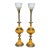 1970s Stiffel Torch Table Lamps, Brass and Enamel- A Pair For Sale