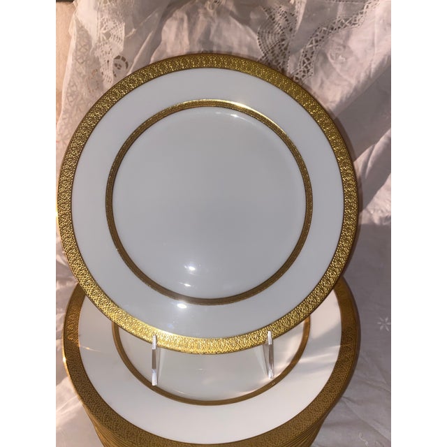 Antique Haviland Limoges Gold Encrusted Soup Plates - Set of 12 For Sale In Miami - Image 6 of 9