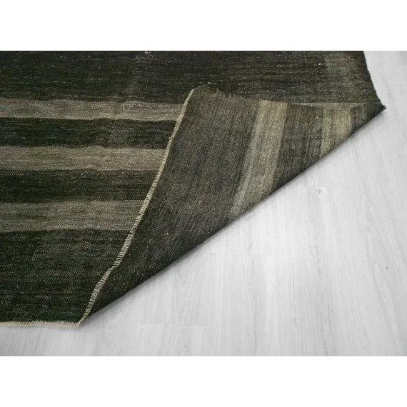 Vintage Gray Striped Kilim Rug 6'8" x 11'4" Chairish