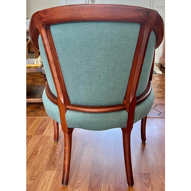 Wood Georgian Style Mahogany Tub Chairs - A Pair For Sale - Image 7 of 10