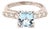 Diamond Aquamarine Ring 14k White Gold 1.70 TCW Women Certified For Sale