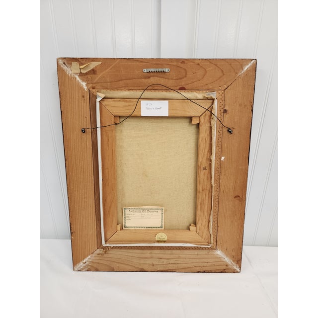 Traditional Antique "Town & Street" Original Oil by Beck Framed For Sale - Image 3 of 9