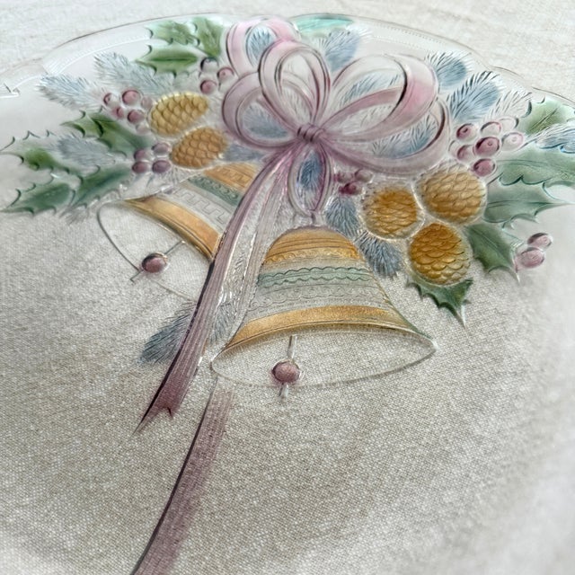 Mikasa Vintage Mikasa Festive Bells Christmas Holiday Hosting Platter 14 3/4" For Sale - Image 4 of 4