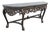 French Painted Black Heavy Carved Marble Top Large Long Console Entry Table 6381 For Sale