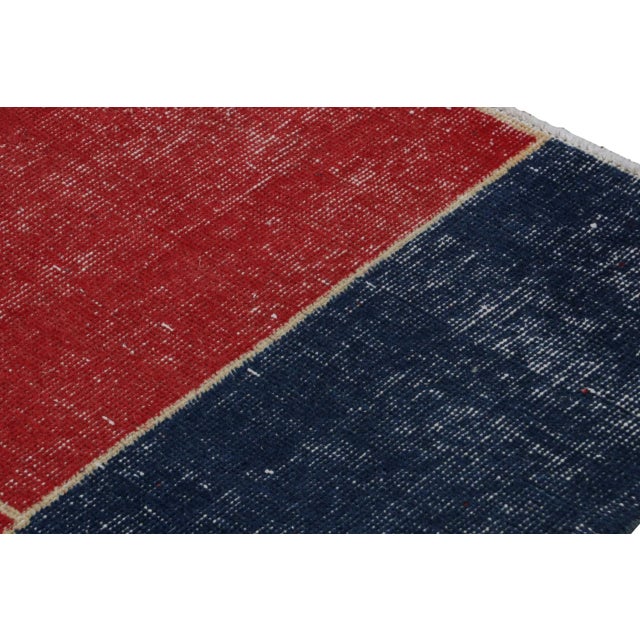 Vintage Turkish Runner Rug in Red, Blue and Gold Patterns by Rug & Kilim For Sale In New York - Image 6 of 7