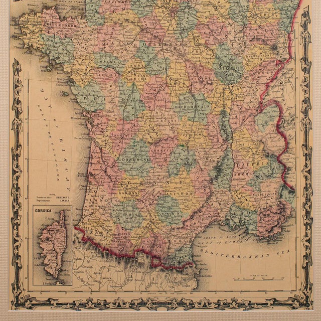 Late 20th Century 1970's Large Vintage France Map For Sale - Image 5 of 10