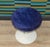 Tulip-Base Stool with Blue Plush, 1970s For Sale - Image 3 of 8