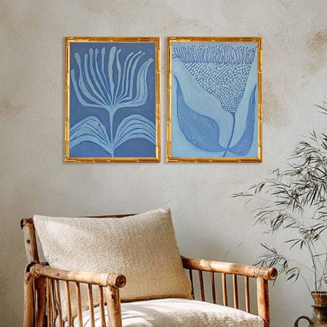 Artist: Tatiana Duperault Medium: Acrylic on canvas Framed Size: 13” W x 17” H Style: Botanical, minimalist, modern...