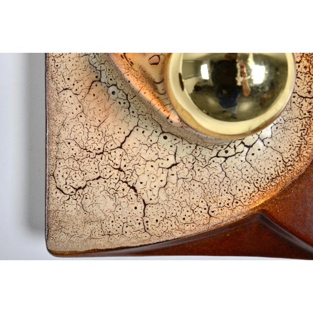 Fat Lava Ceramic Sconce from Pan, 1970s, in Flawless conditions. Designed 1970 to 1979 This piece has an attribution mark,...