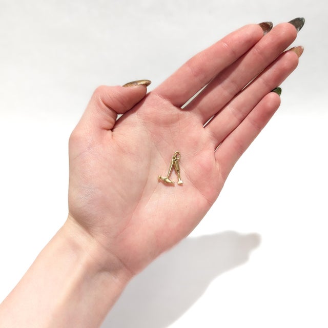 Vintage 14k Gold Hammer & Chisel Charm for a Charm Bracelet For Sale - Image 10 of 10