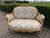 1970 French Louis XVI Gold Beech Damask Settee 1pc For Sale - Image 12 of 12