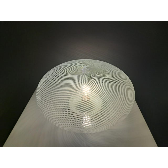 Mid-Century Modern Murano Glass Ceiling Lamp with Swirl Work from Manifattura Di Murano, 1960s For Sale - Image 3 of 7