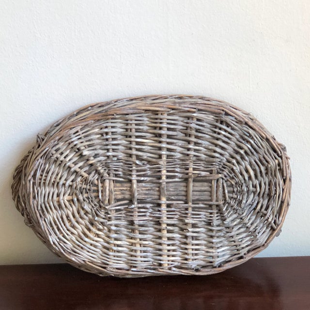Early-20th Century Handcrafted Wicker Catchall Tray For Sale - Image 10 of 12