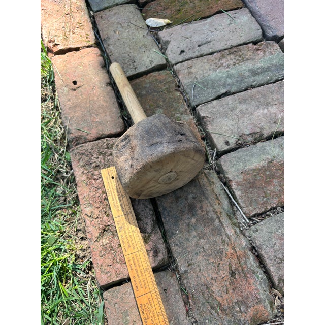 Very Early Rustic Wooden Mallet For Sale - Image 6 of 12