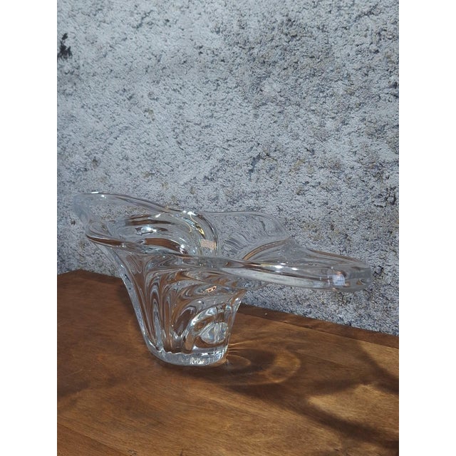1950s Crystal Centerpiece Bowl from Vannes, 1950s For Sale - Image 5 of 7