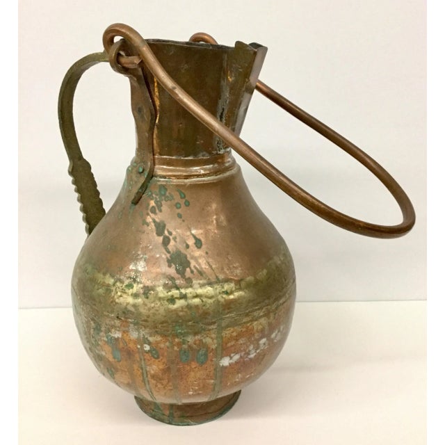 French Country French Copper Brass Silver Pot For Sale - Image 3 of 11