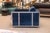 Milo Baughman Pair of Milo Baughman Blue Velvet and Flat Bar Chrome Cube Club Chairs For Sale - Image 4 of 10