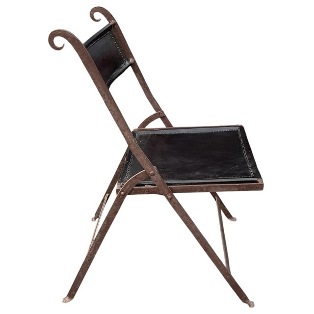 Mid-Century Modern Set of Four Italian Modern Folding Chairs For Sale - Image 3 of 17