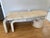 1970s Waterfall Style Folding Swivel Goatskin Mosaic Coffee Table Manner of Karl Springer For Sale - Image 6 of 12