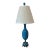 1950s French Style Blue Porcelain Table Lamp For Sale
