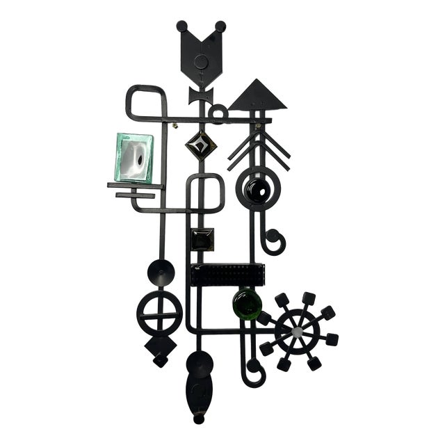 Mid-Century Wrought Iron Wall Decoration from Dantoft, Denmark, 1960s For Sale