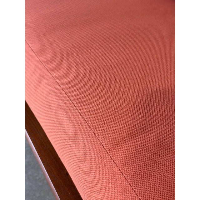 In Style of Ib Kofod-Larsen for Selig Teak Sofa Newly Reupholstered Danish Mid-Century Modern 1960s For Sale - Image 12 of 13