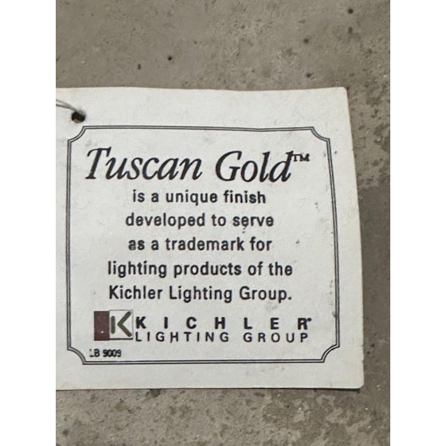 1920s Kichler Wall Sconce Frosted Glass Metal Tuscan Gold Neo Classical English Style For Sale - Image 5 of 7