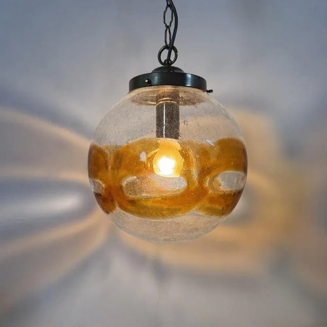 Vintage Italian Murano Glass Hanging Lamp, 1970s For Sale - Image 11 of 18