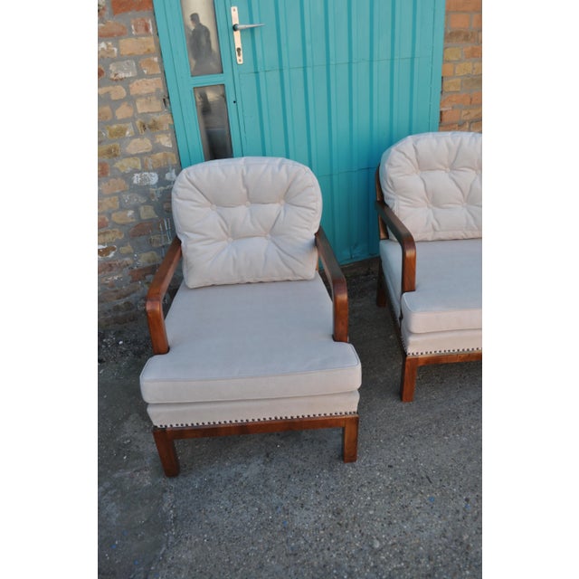 Set of French Art Deco Chairs, 1930s For Sale - Image 6 of 11