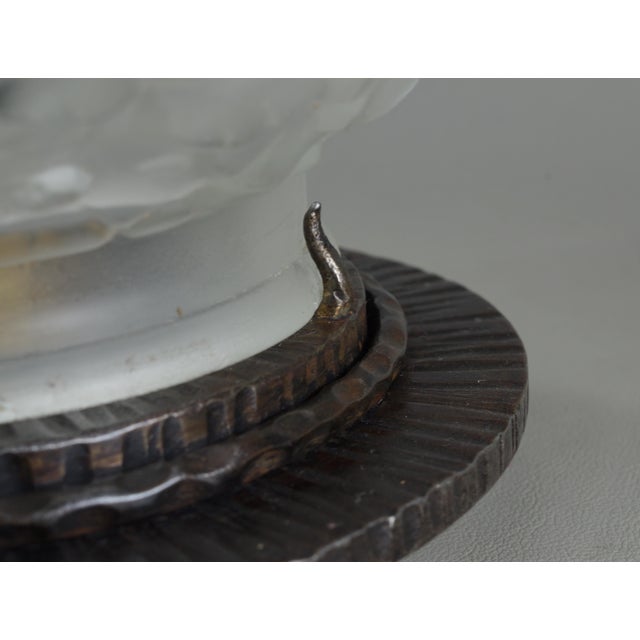 French Art Deco Table Lamp by Verreries Des Hanots 1920s France For Sale - Image 14 of 14