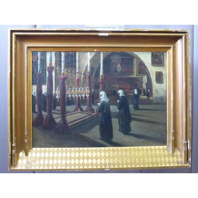 Louis Gustave CAMBIER (1874-1949) Oil on canvas Custom-made frame. Note: some missing Signed lower right ''Louis G....