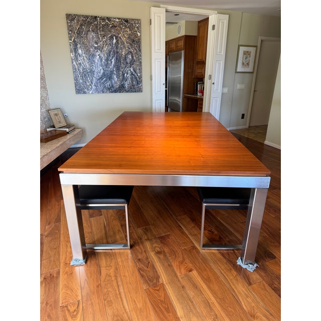 Brown Fusion Billiard/Dinning/Conference Table by Aramith, Belgium - Set of 8 For Sale - Image 8 of 12