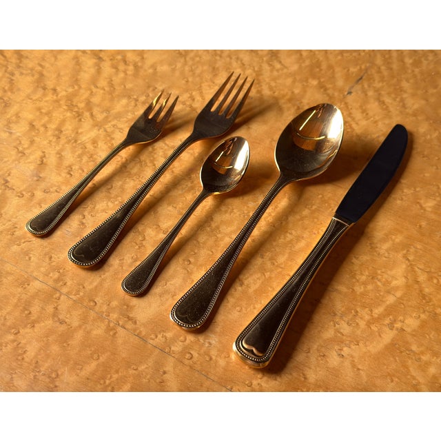 Vintage Bestecke Solingen Gold Plated Flatware - Service for 12 For Sale - Image 4 of 12